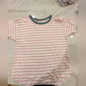 Striped Pink and White Shirt